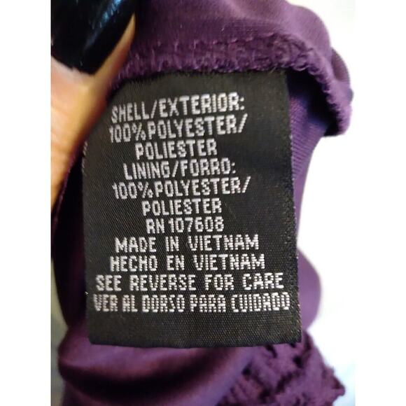 R&K Dress Purple Crocheted Ribbon Bell Sleeves Sz 10 Boho Fairy Festival - Picture 8 of 9